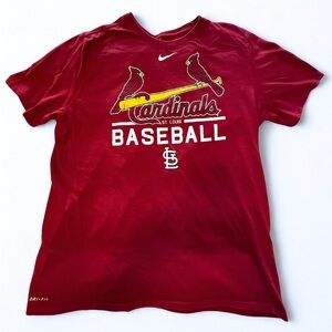 St. Louis Cardinals Nike Dri Fit Tee Size XL Red MLB Baseball Shirt